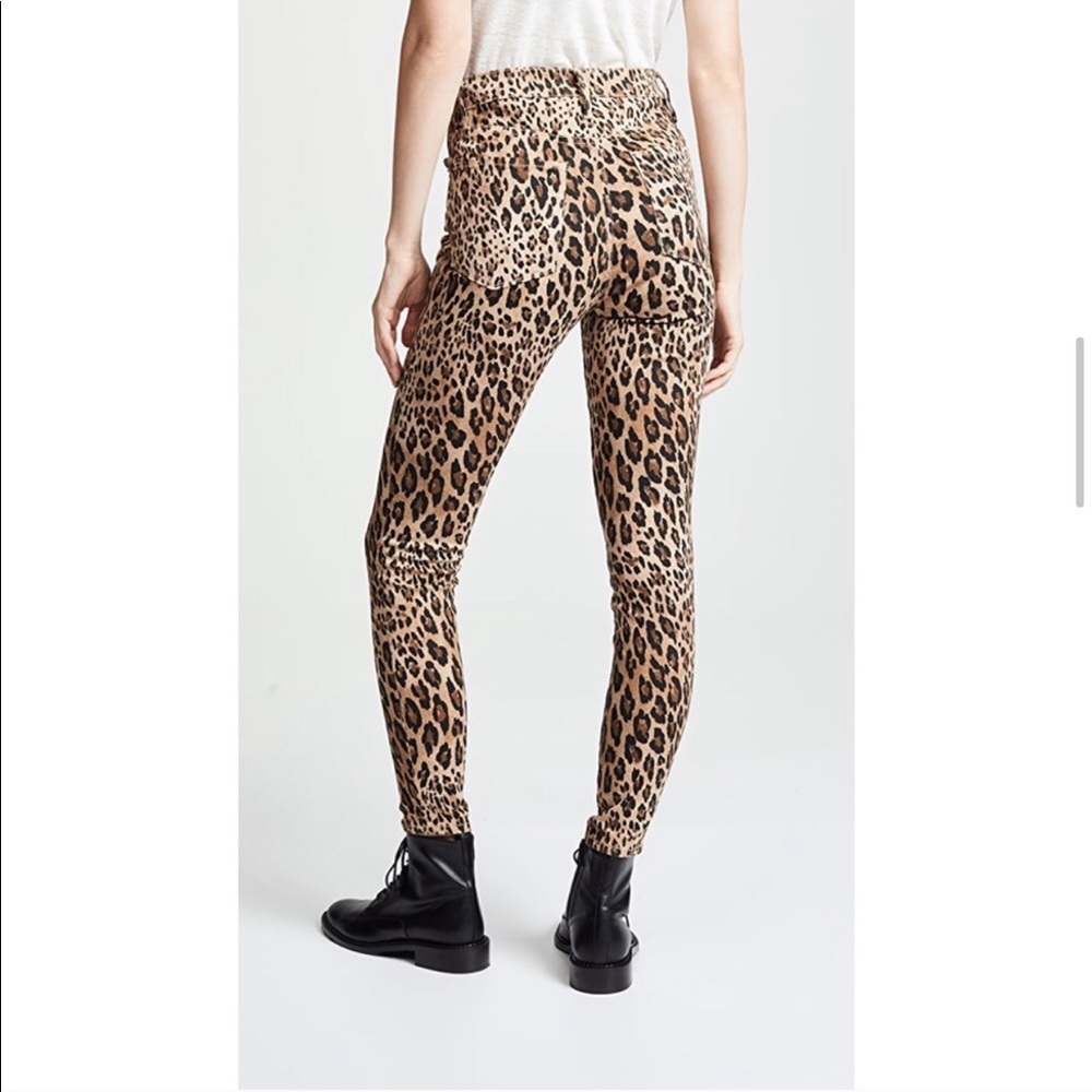 Frame Denim High Rise Leopard Print Jeans - Picture 8 of 16